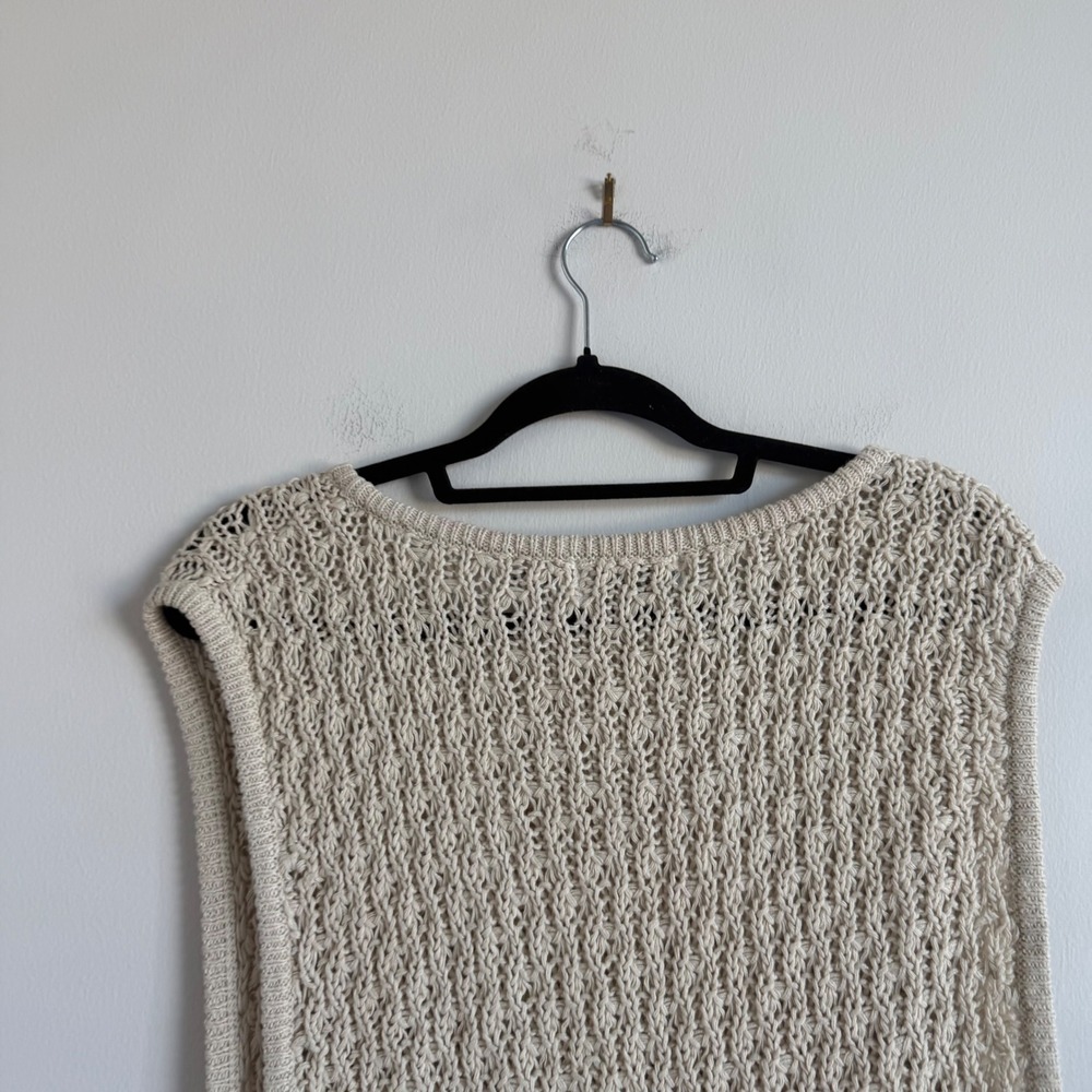 Vintage‎ Forenza Sportswear Chunky Knit Boho Chic Sleeveless Sweater Top - Picture 9 of 9